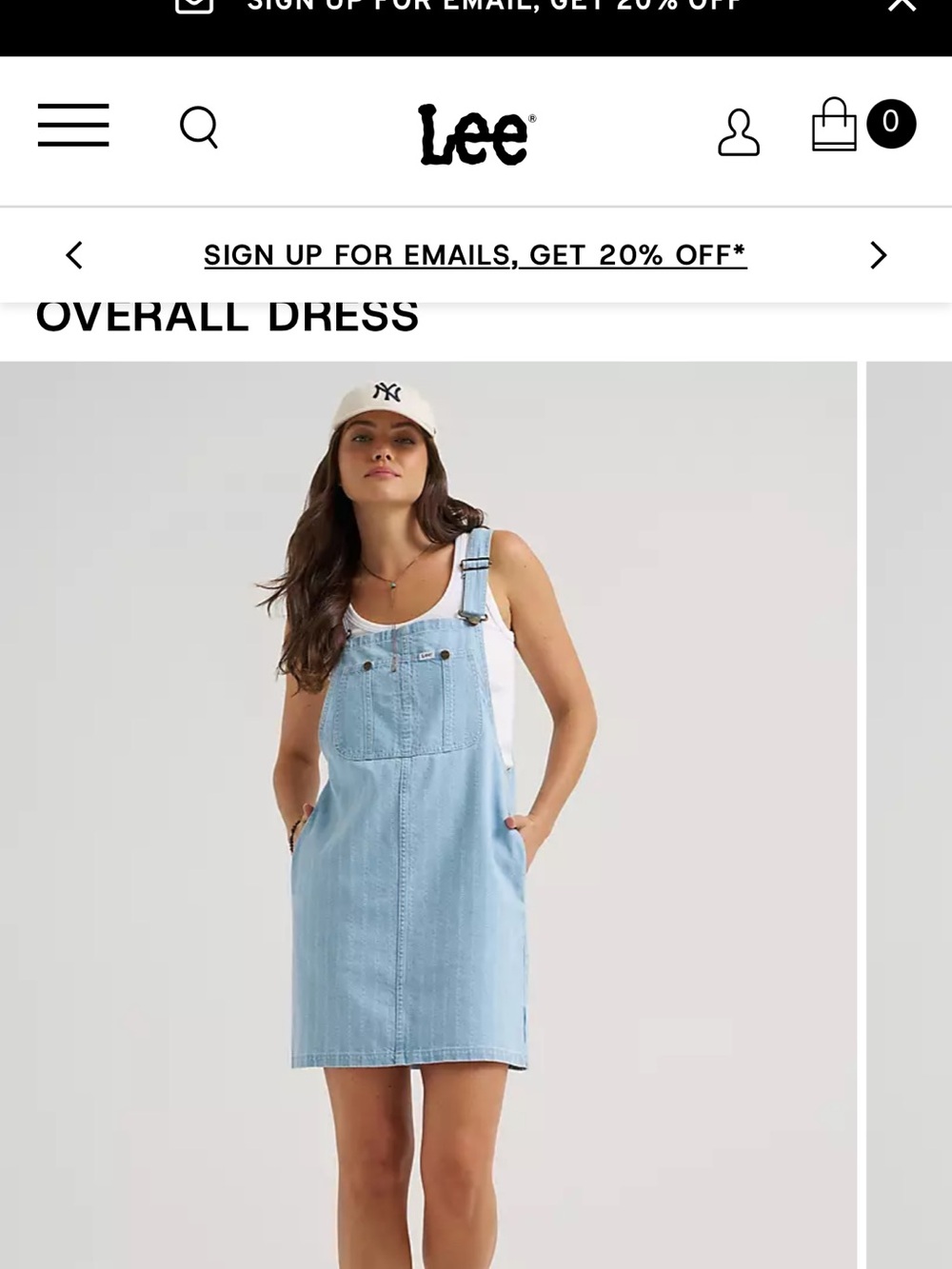 Lee Light Blue Denim Mini Overall Dress